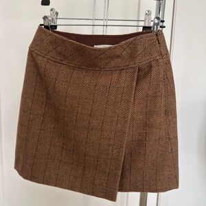 Treasure & Bond Herringbone Tweed Mini Skirt XS